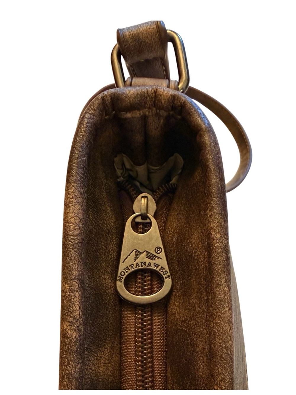 Montana West Western Crossbody Purse Brown Turquoise Embroidered Studded Bag - Picture 4 of 15